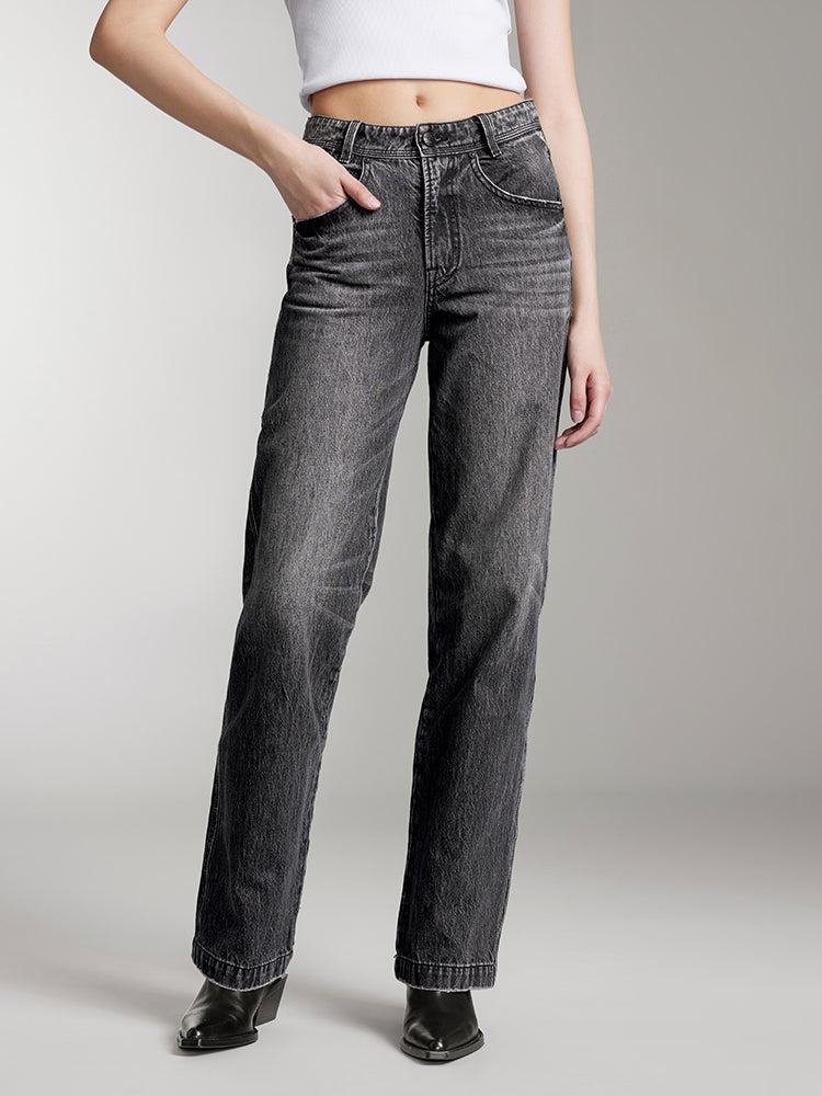 miss sixty STRAIGHT FIT JEANS IN BLACK BLACK FOG