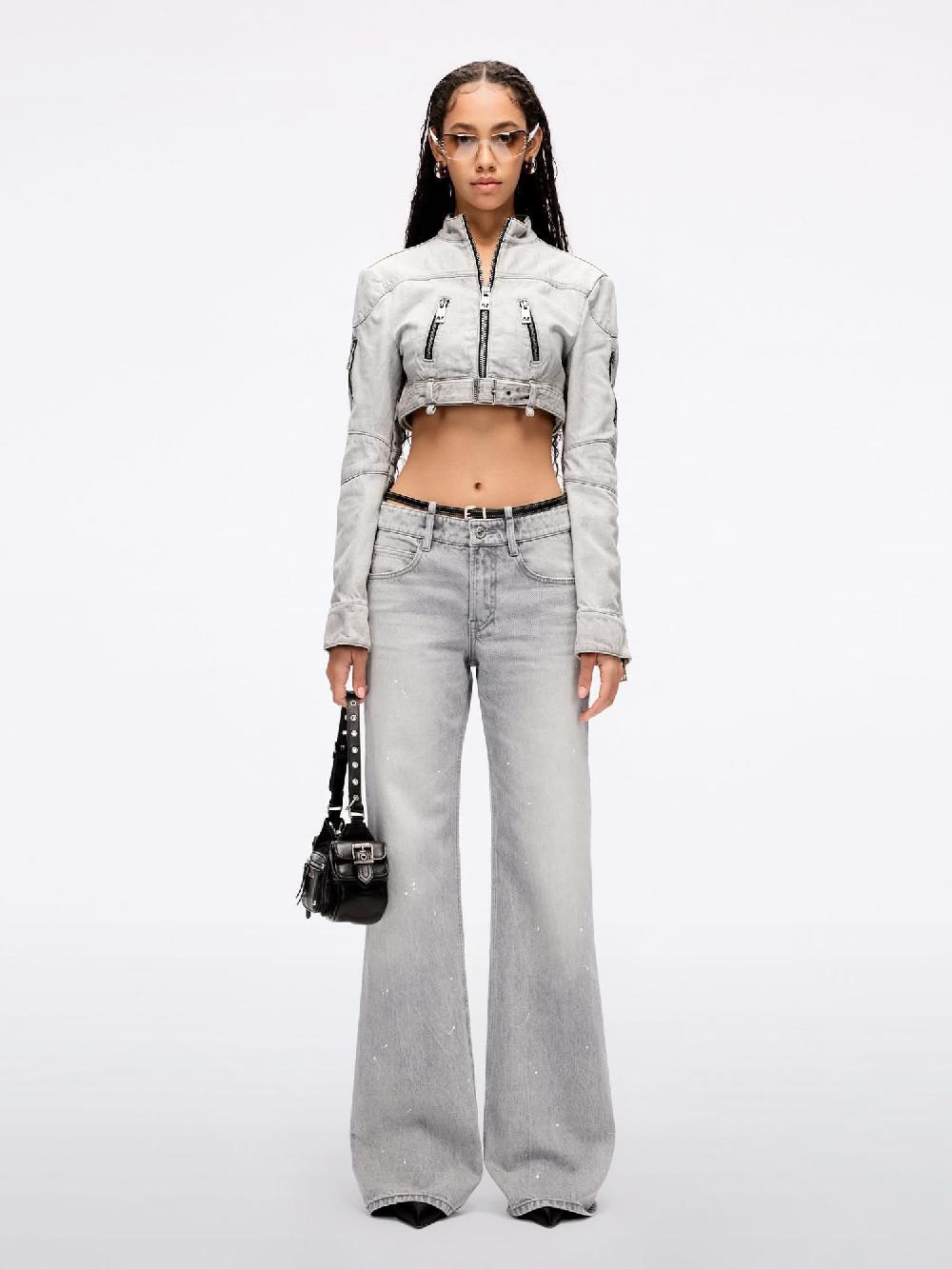 Miss Sixty STRAIGHT-LEG BELTED JEANS LIGHT GREY