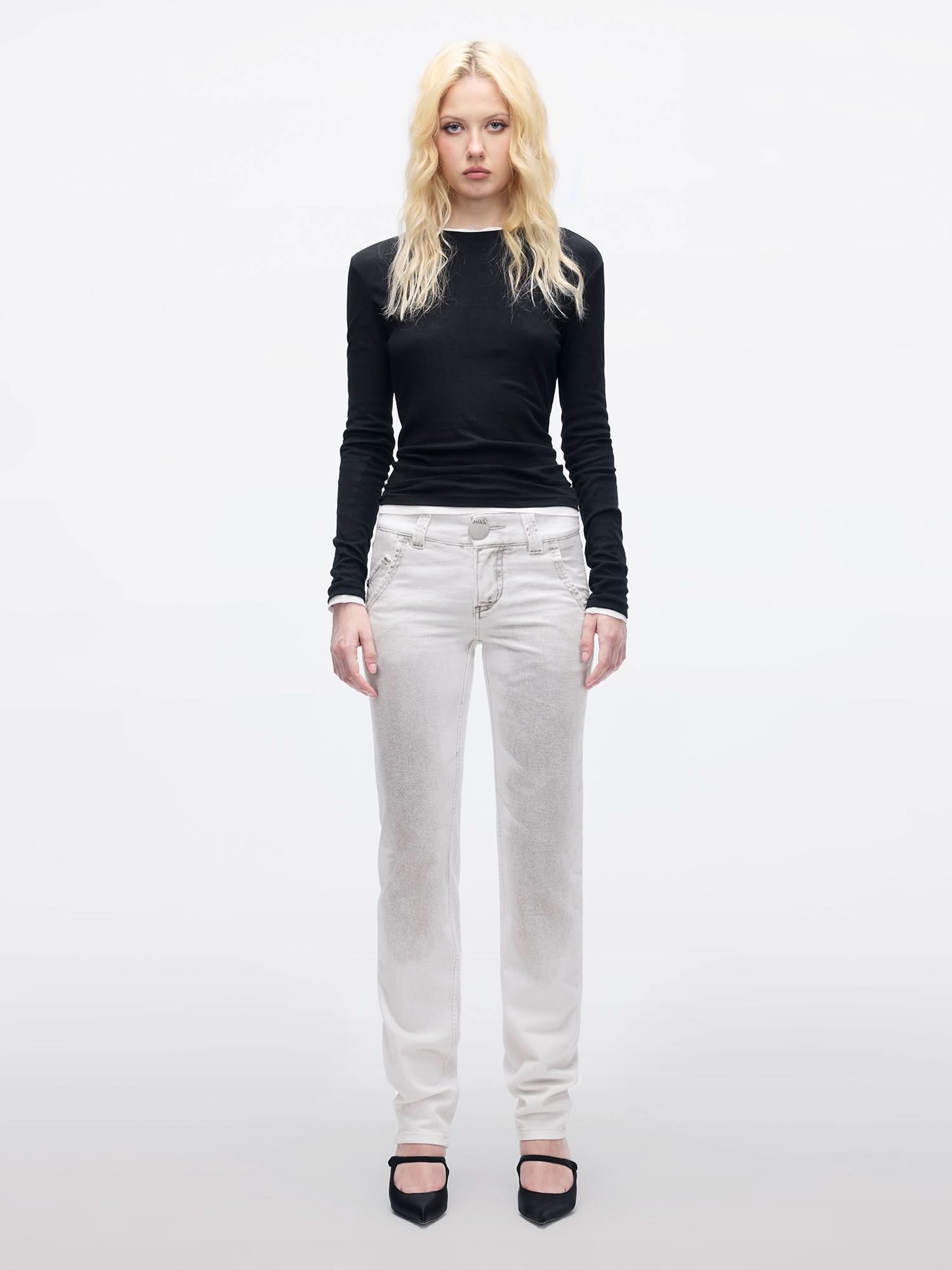 Miss Sixty STRAIGHT-LEG JEANS WHITE/BLACK