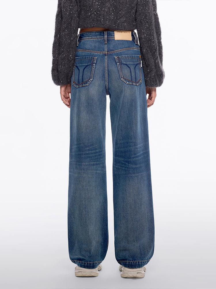Miss Sixty STRAIGHT-LEG MID-RISE JEANS DEEP BLUE