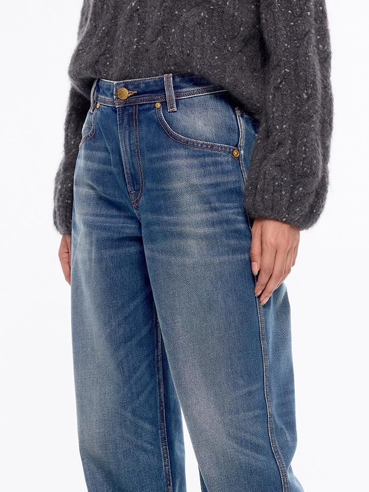 Miss Sixty STRAIGHT-LEG MID-RISE JEANS DEEP BLUE