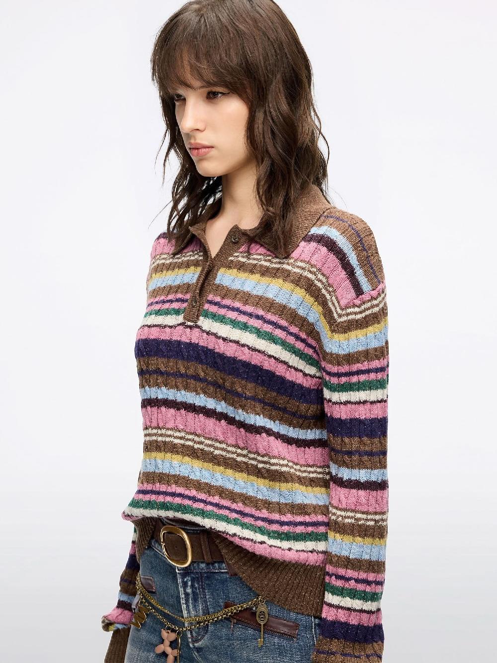 Miss Sixty STRIPED KNIT SWEATER MULTICOLOUR