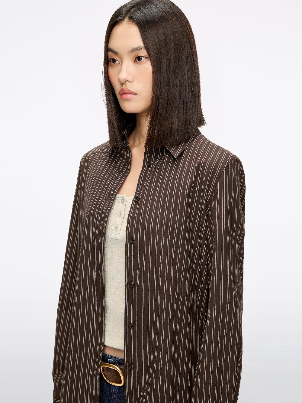 Miss Sixty STRIPED SHIRT EBONY BROWN
