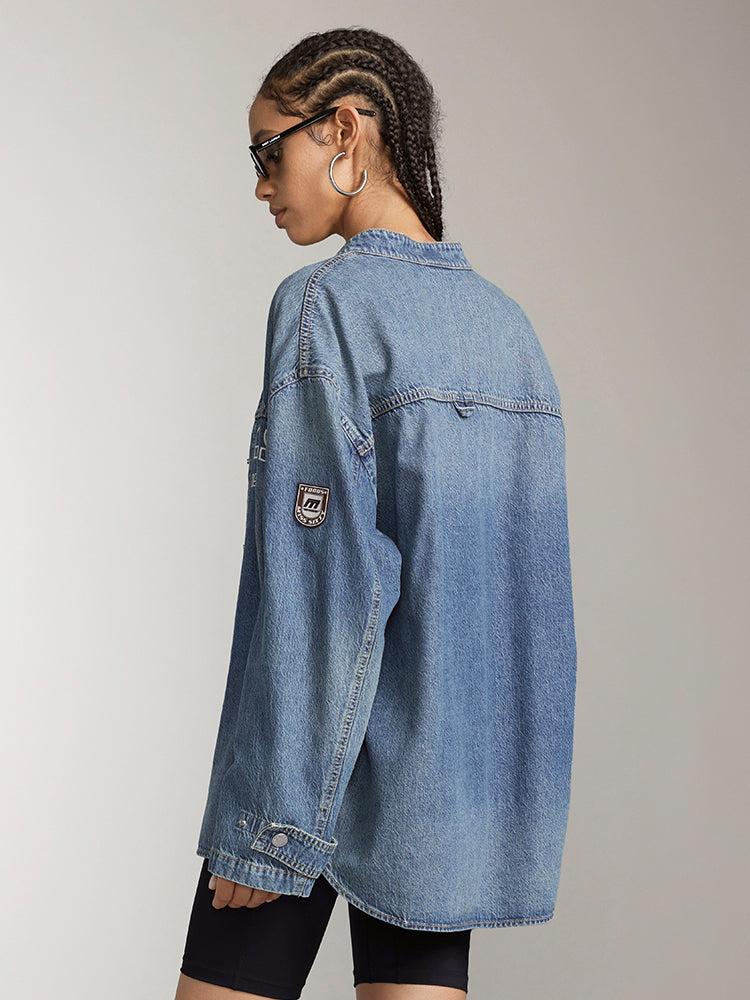 Miss Sixty STYLE DENIM SHIRT MIDDLE BLUE