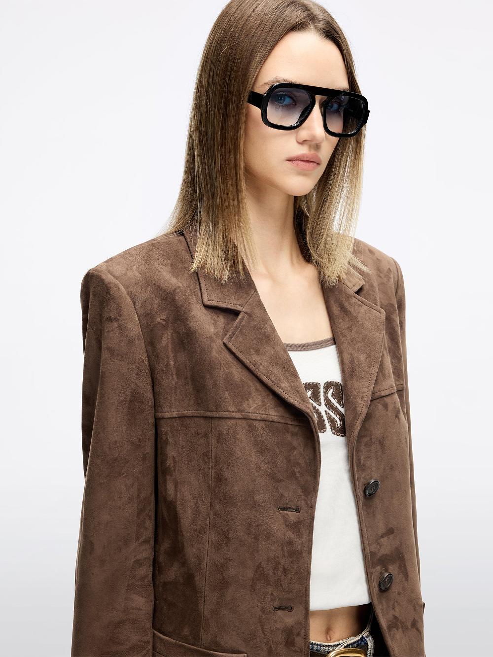 Miss Sixty SUEDE JACKET BROWN