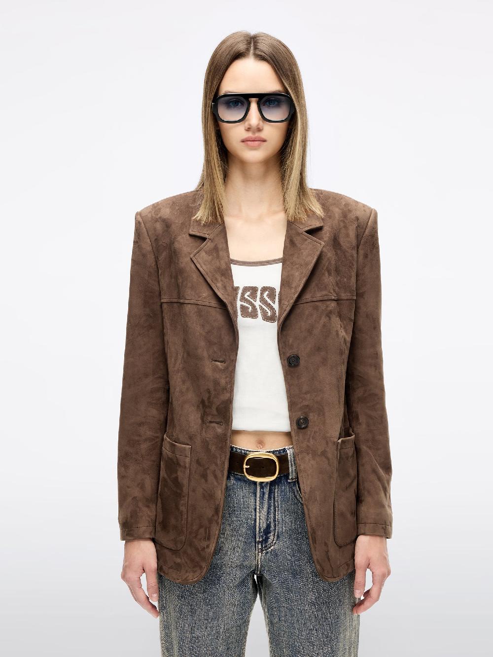 miss sixty SUEDE JACKET BROWN