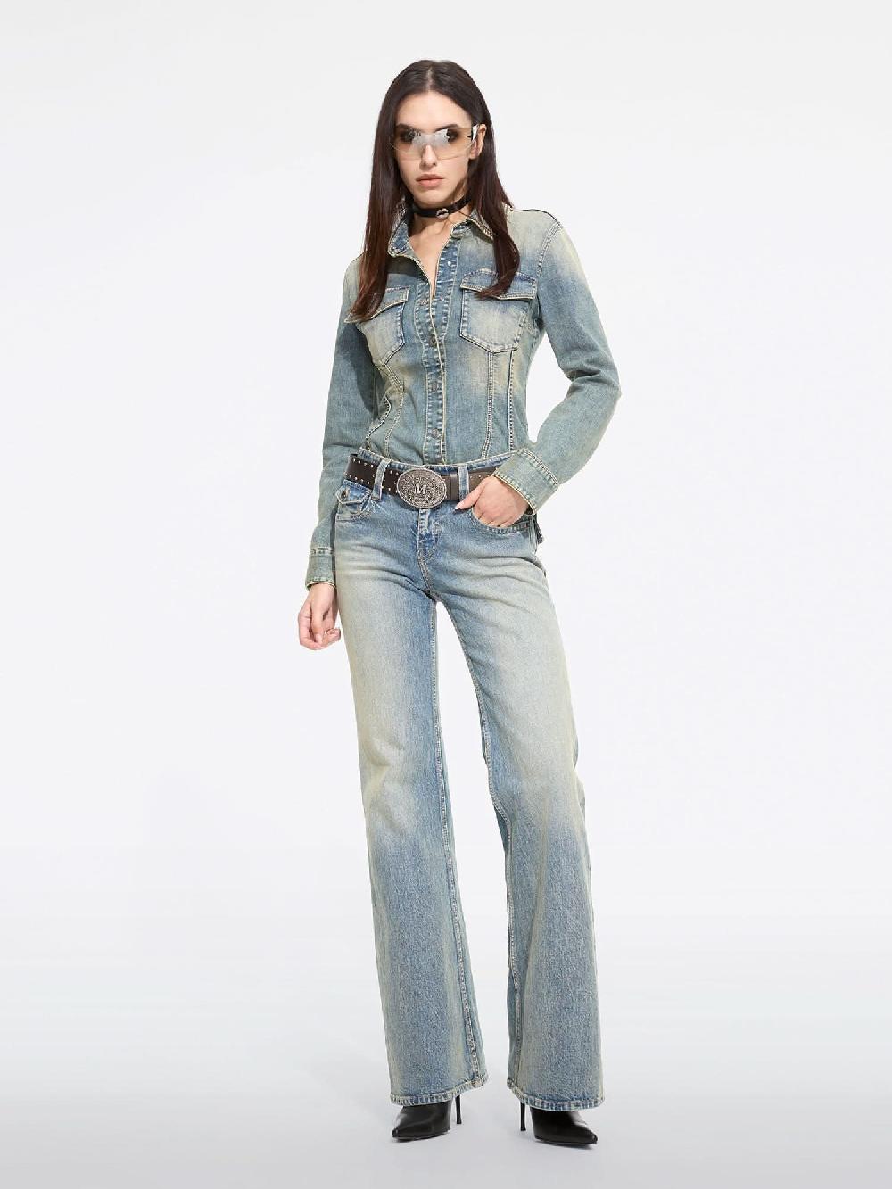 Miss Sixty TAILORED DENIM SHIRT LIGHT BLUE