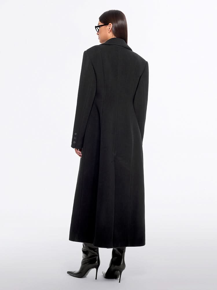 Miss Sixty TAILORED DOUBLE-FACED WOOL COAT BLACK