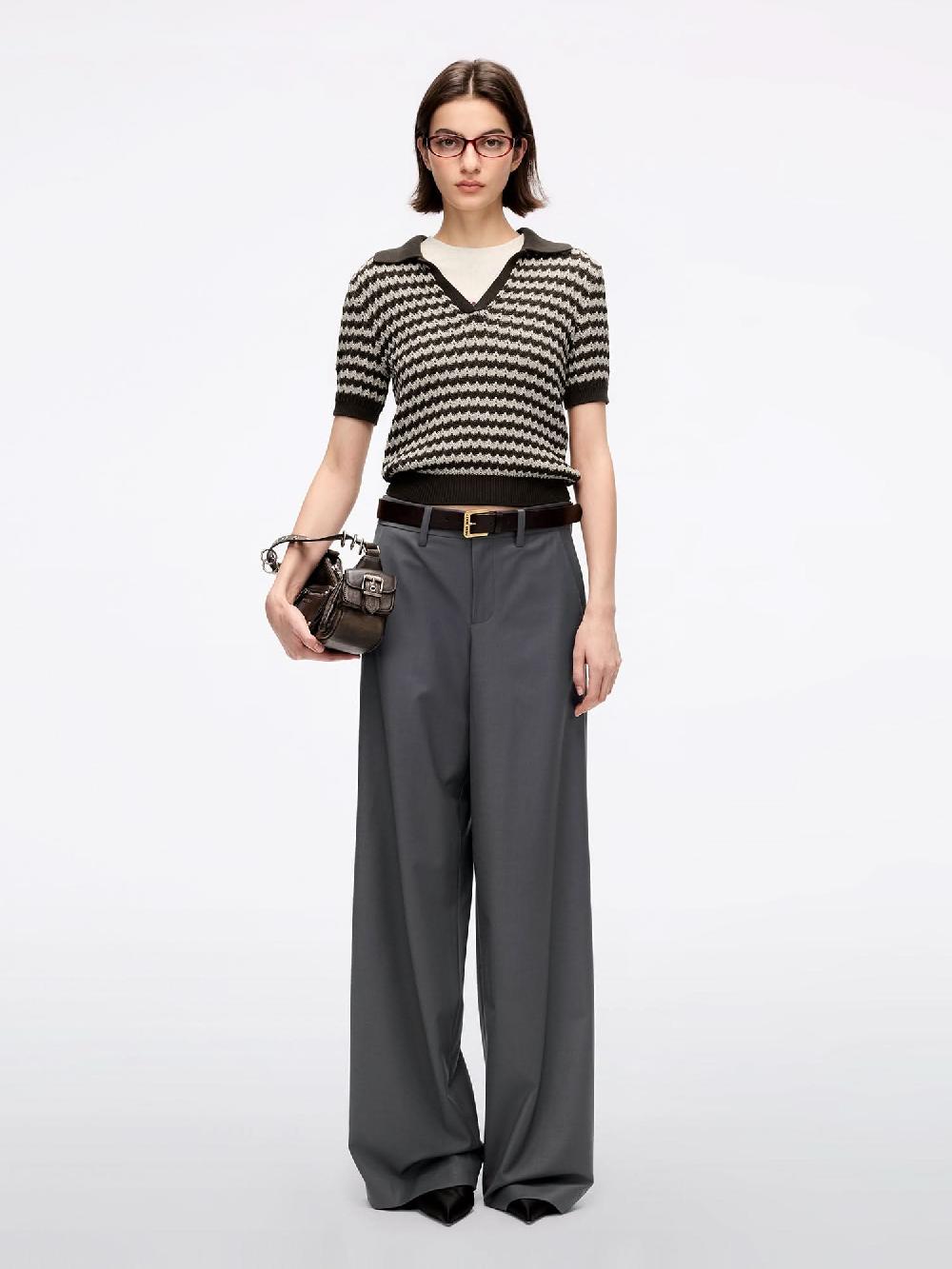 Miss Sixty TAILORED TROUSERS WITH BELT DARK GREY