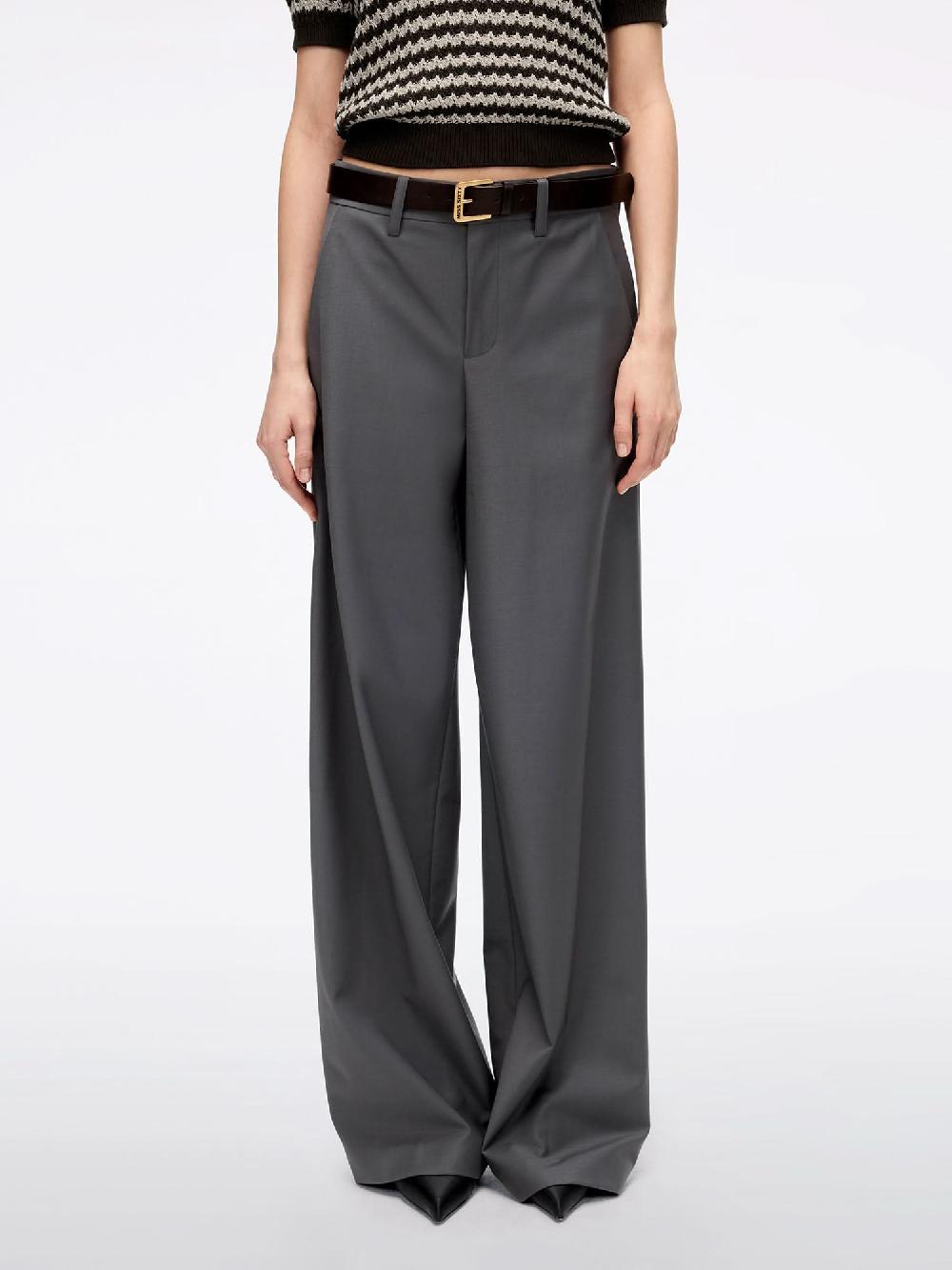 miss sixty TAILORED TROUSERS WITH BELT DARK GREY