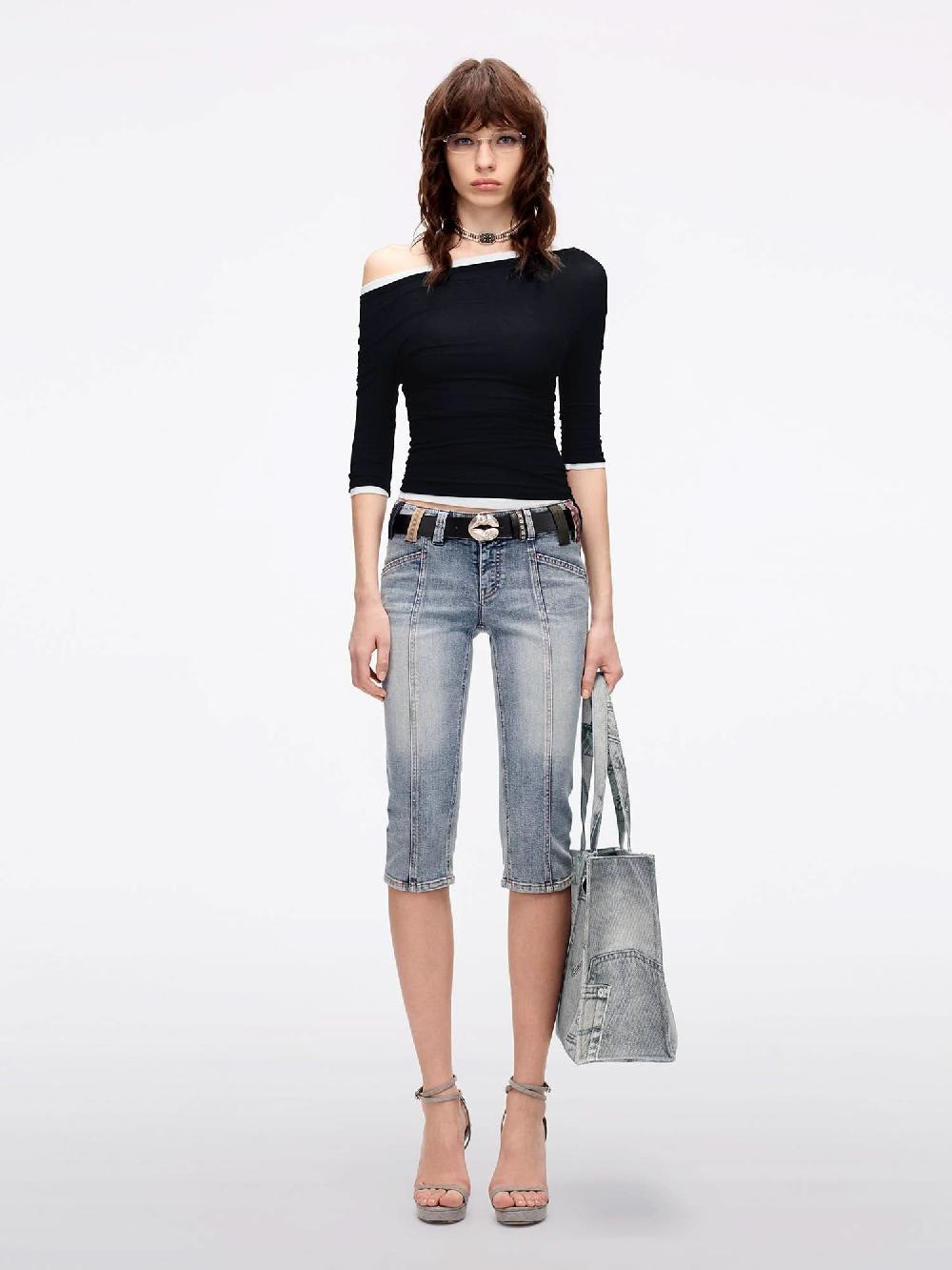 Miss Sixty TENCEL WOOL T-SHIRT BLACK