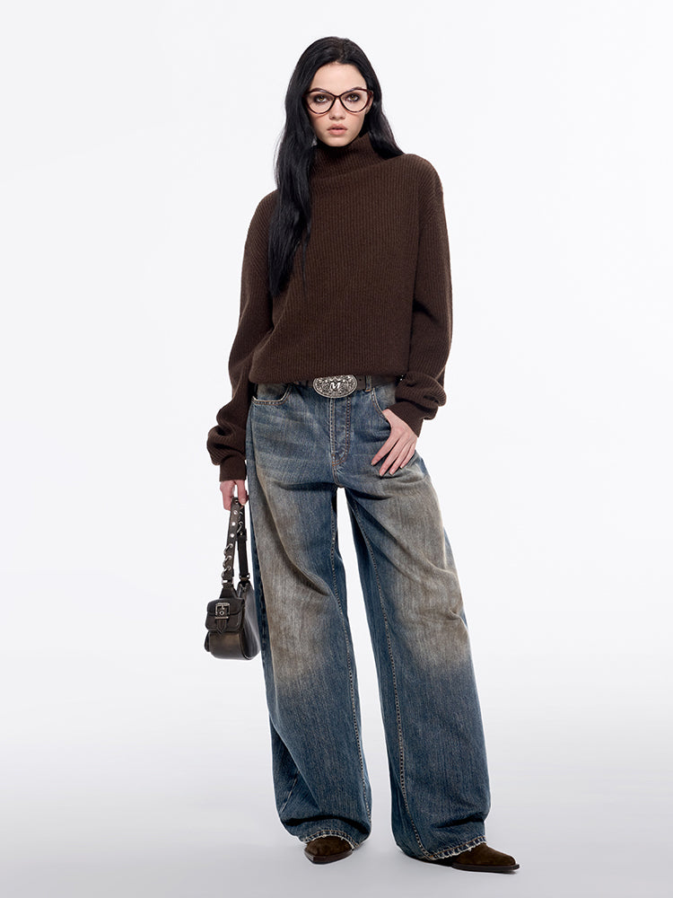 Miss Sixty TURTLE NECK JUMPER COFFEE