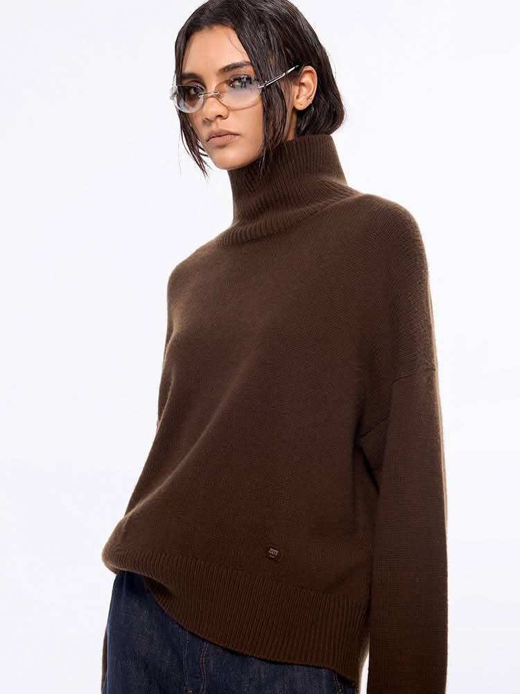 Miss Sixty TURTLE NECK SWEATER COFFEE