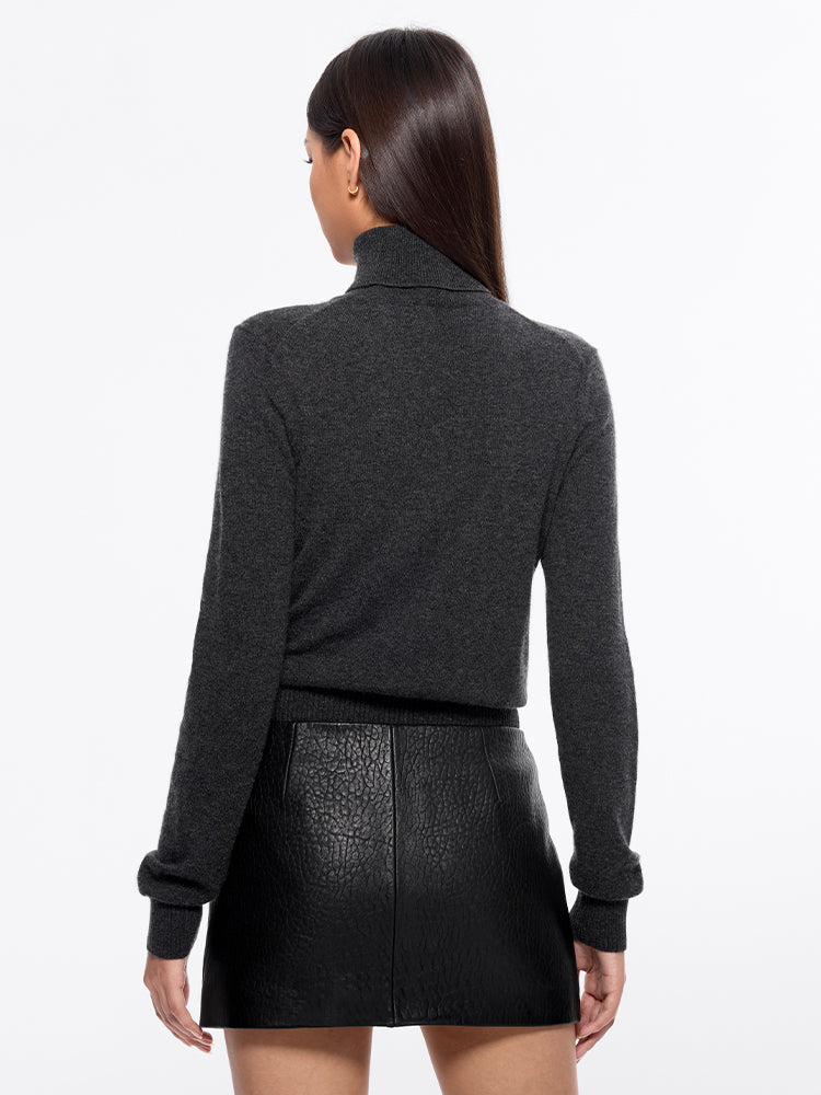 Miss Sixty TURTLE NECK SWEATER DARK HEATHER GREY