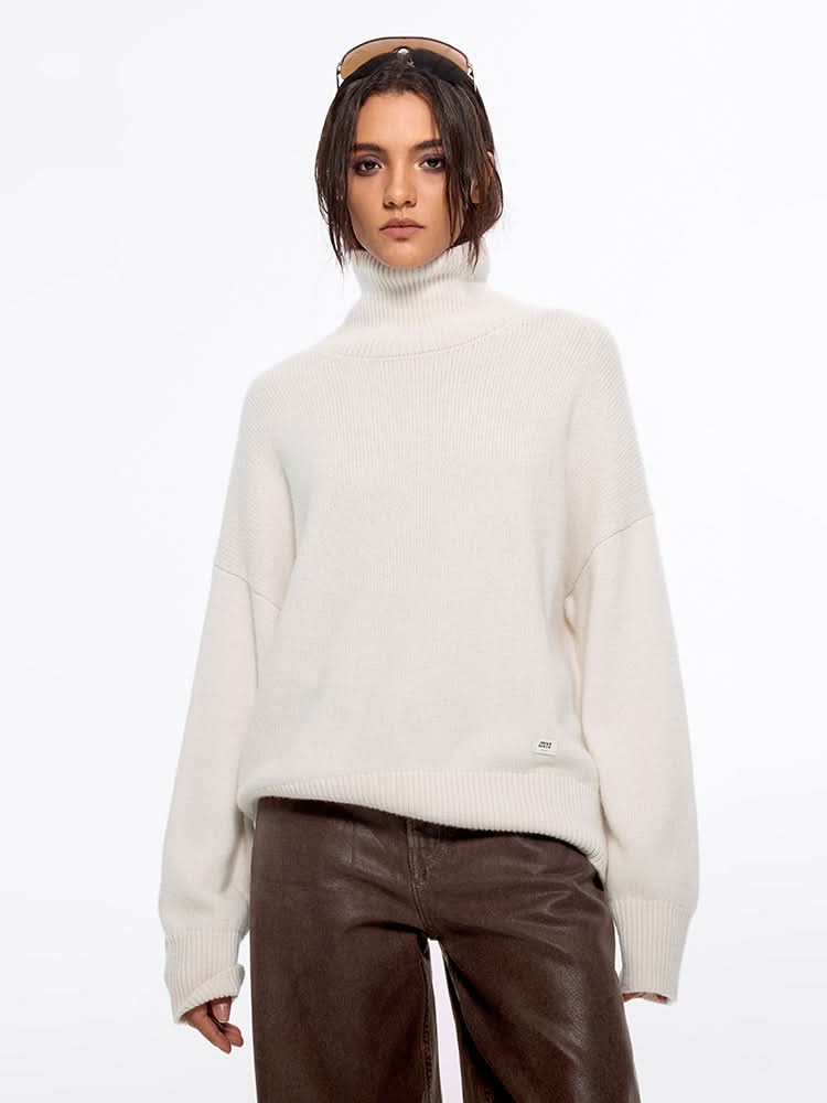 miss sixty TURTLE NECK SWEATER OFF WHITE