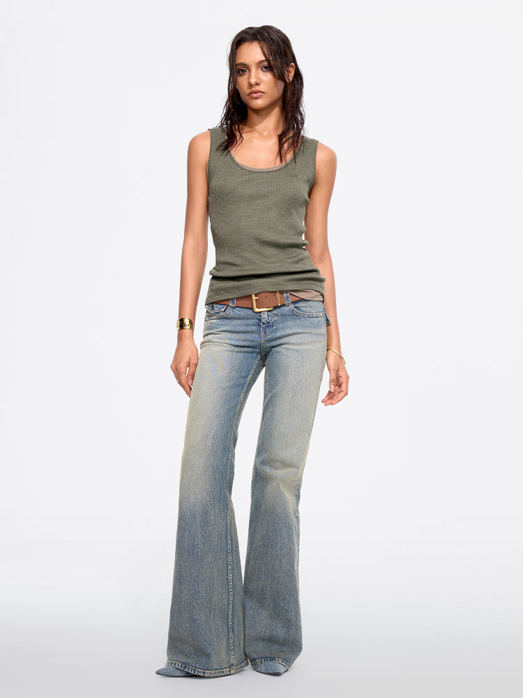 Miss Sixty U-NECK T-SHIRT ARMY GREEN