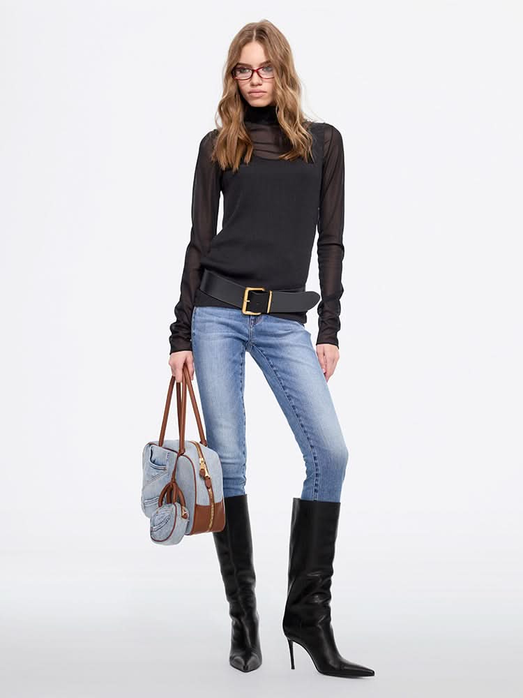 Miss Sixty U-NECK T-SHIRT BLACK