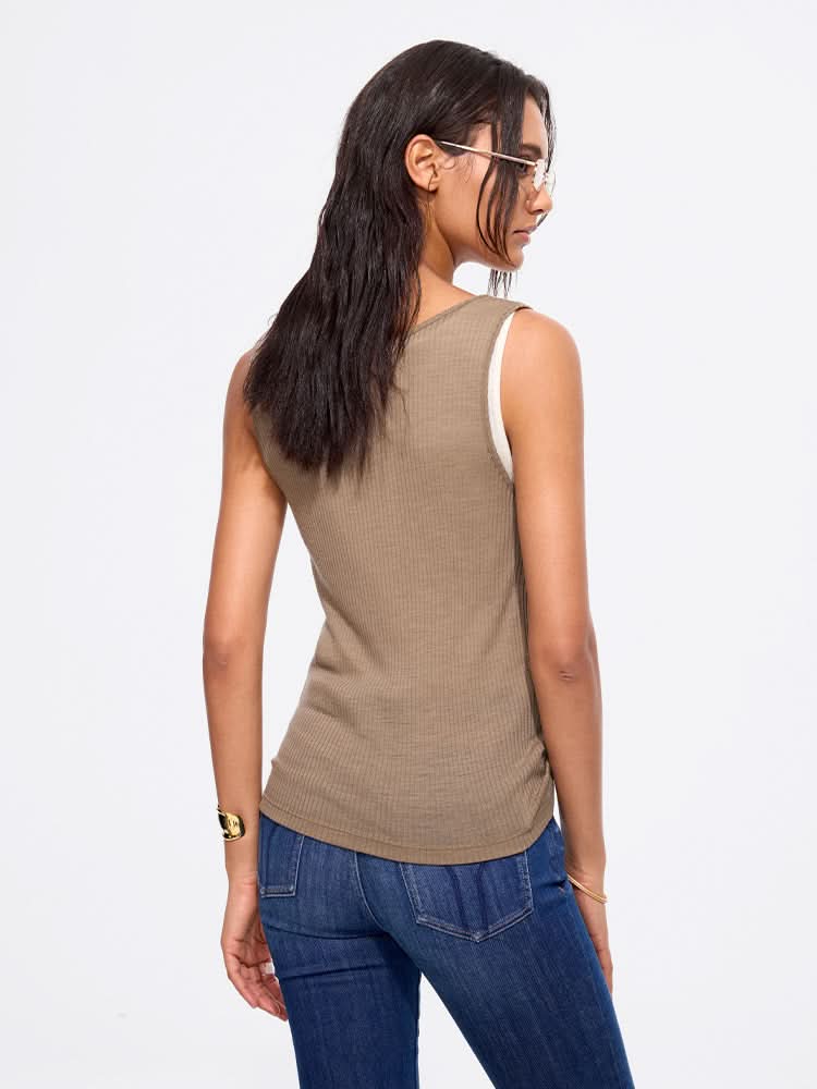 Miss Sixty U-NECK T-SHIRT KHAKI