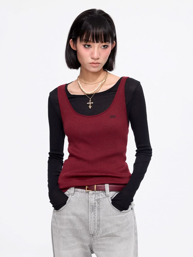 Miss Sixty U-NECK T-SHIRT KHAKI