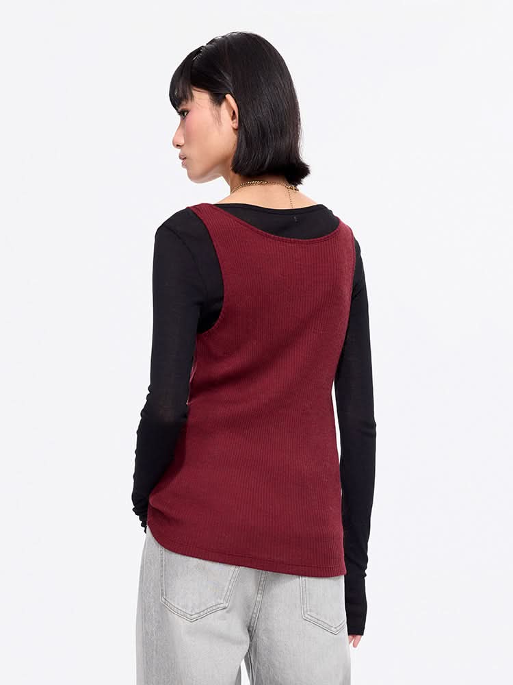 Miss Sixty U-NECK T-SHIRT KHAKI