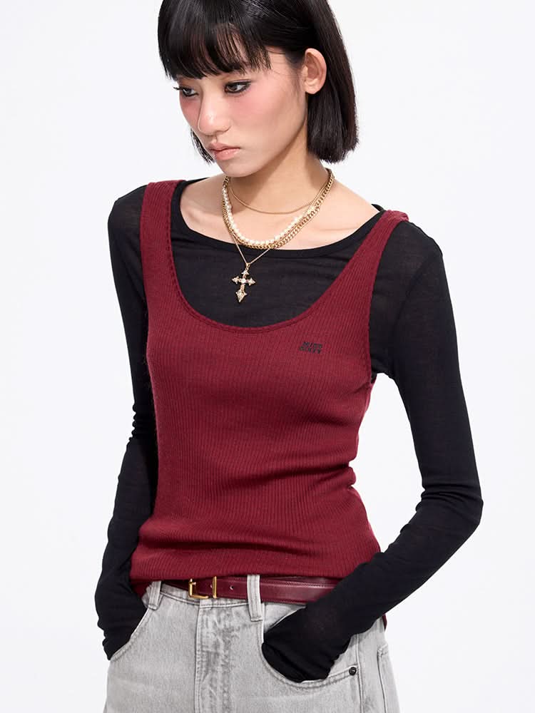 Miss Sixty U-NECK T-SHIRT KHAKI