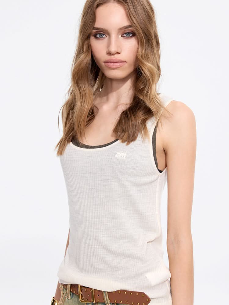 Miss Sixty U-NECK T-SHIRT WHITE