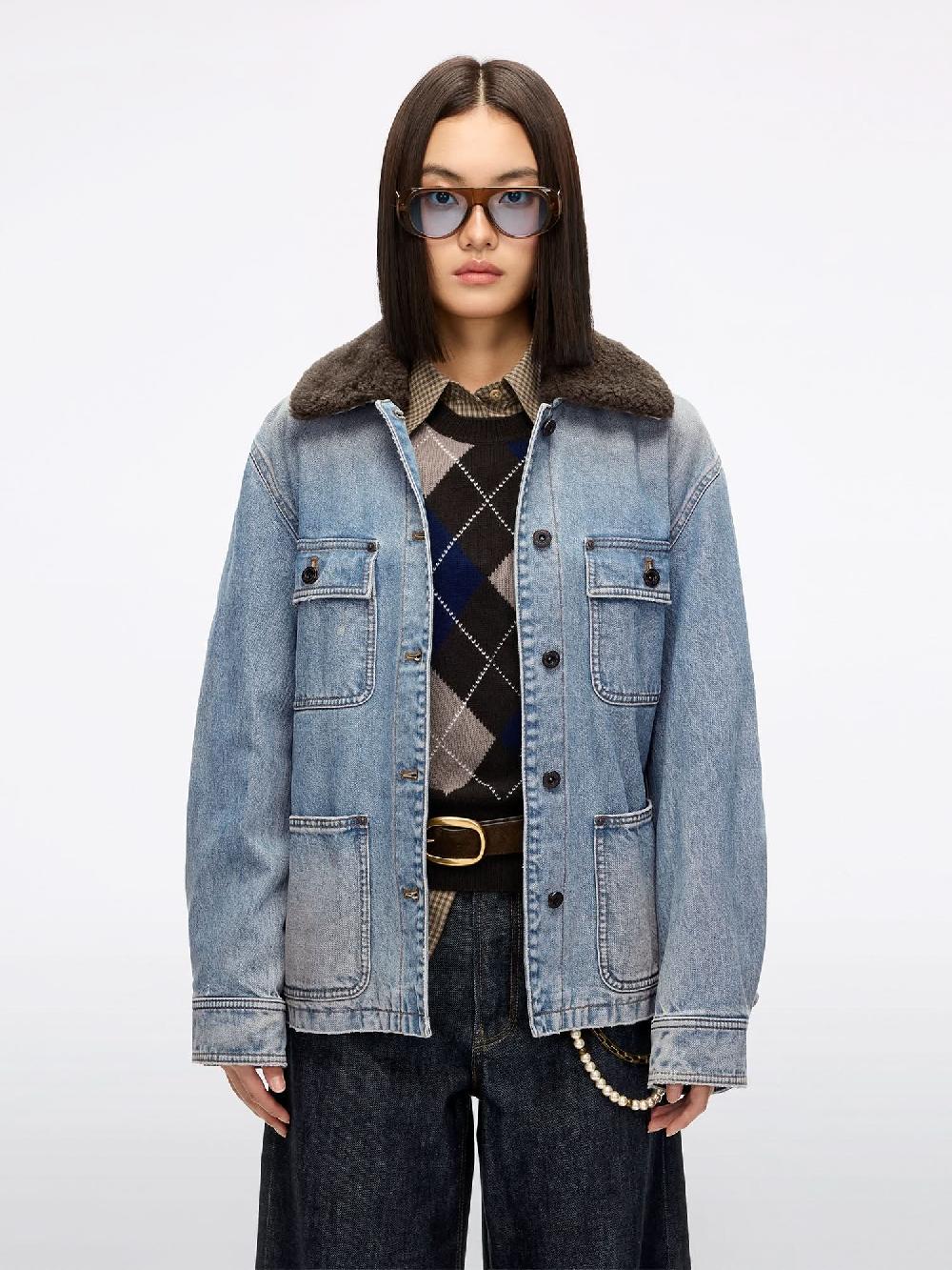 miss sixty UTILITY STYLE DENIM JACKET LIGHT BLUE