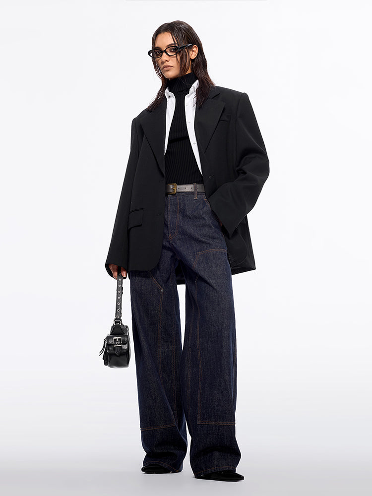 Miss Sixty UTILITY WIDE-LEG JEANS DEEP BLUE