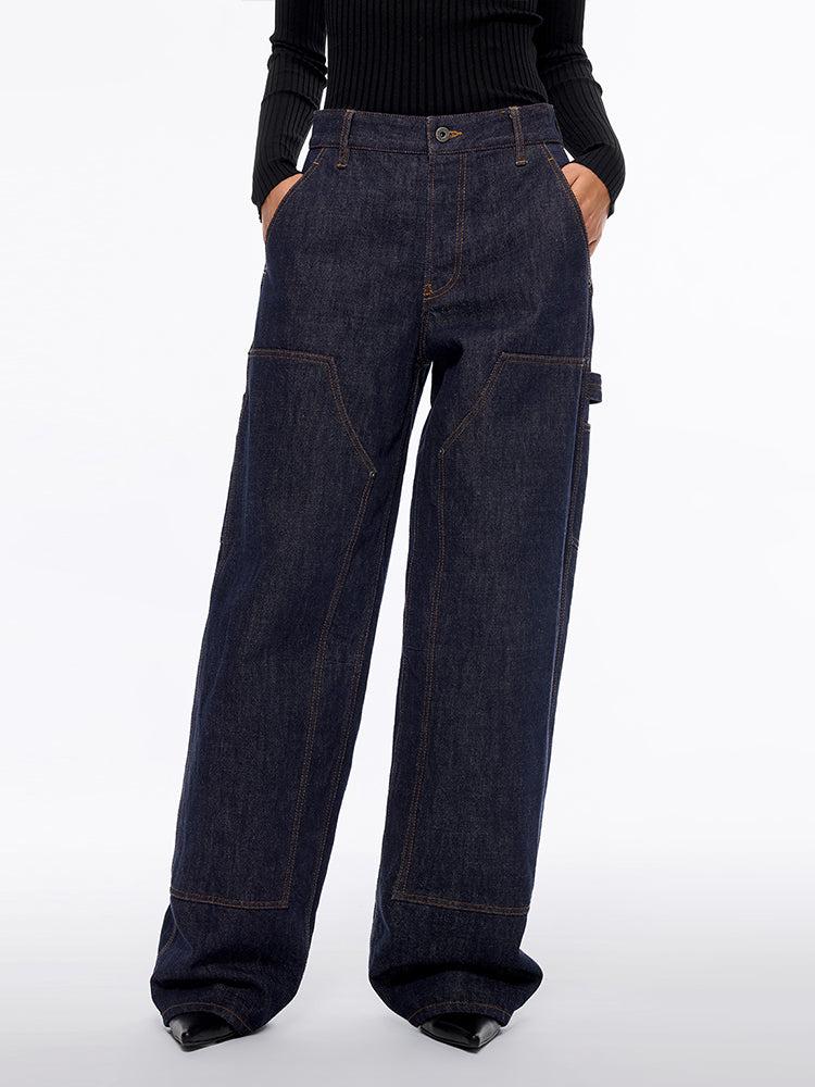 miss sixty UTILITY WIDE-LEG JEANS DEEP BLUE