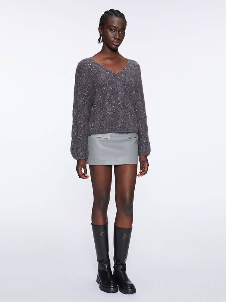Miss Sixty V-NECK SWEATER DARK GREY