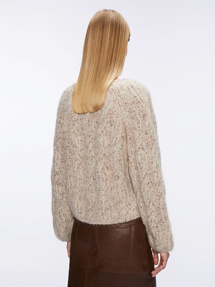 Miss Sixty V-NECK SWEATER LIGHT COFFEE