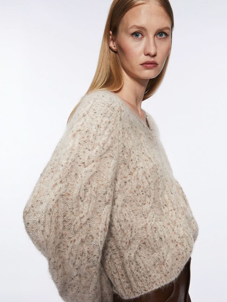 Miss Sixty V-NECK SWEATER LIGHT COFFEE