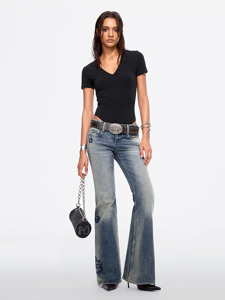 Miss Sixty V NECK T-SHIRT BLACK