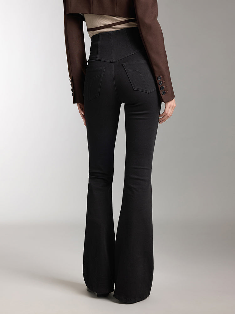 Miss Sixty V-SHAPE WAIST FLARED JEANS BLACK