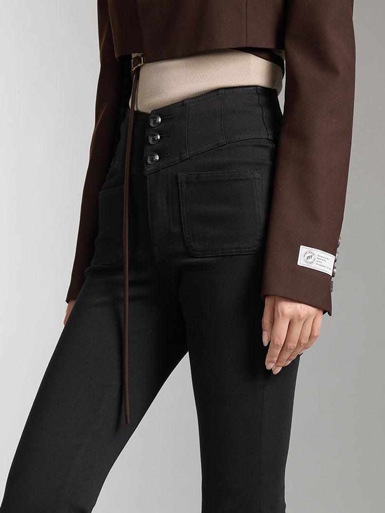 Miss Sixty V-SHAPE WAIST FLARED JEANS BLACK