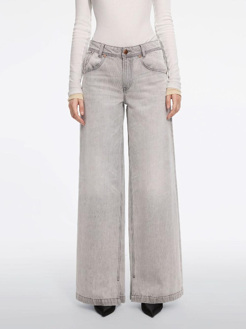 miss sixty VINTAGE WIDE-LEG JEANS LIGHT GREY