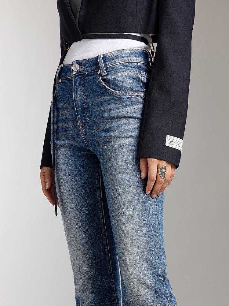 Miss Sixty WASHED FLARED JEANS DEEP BLUE