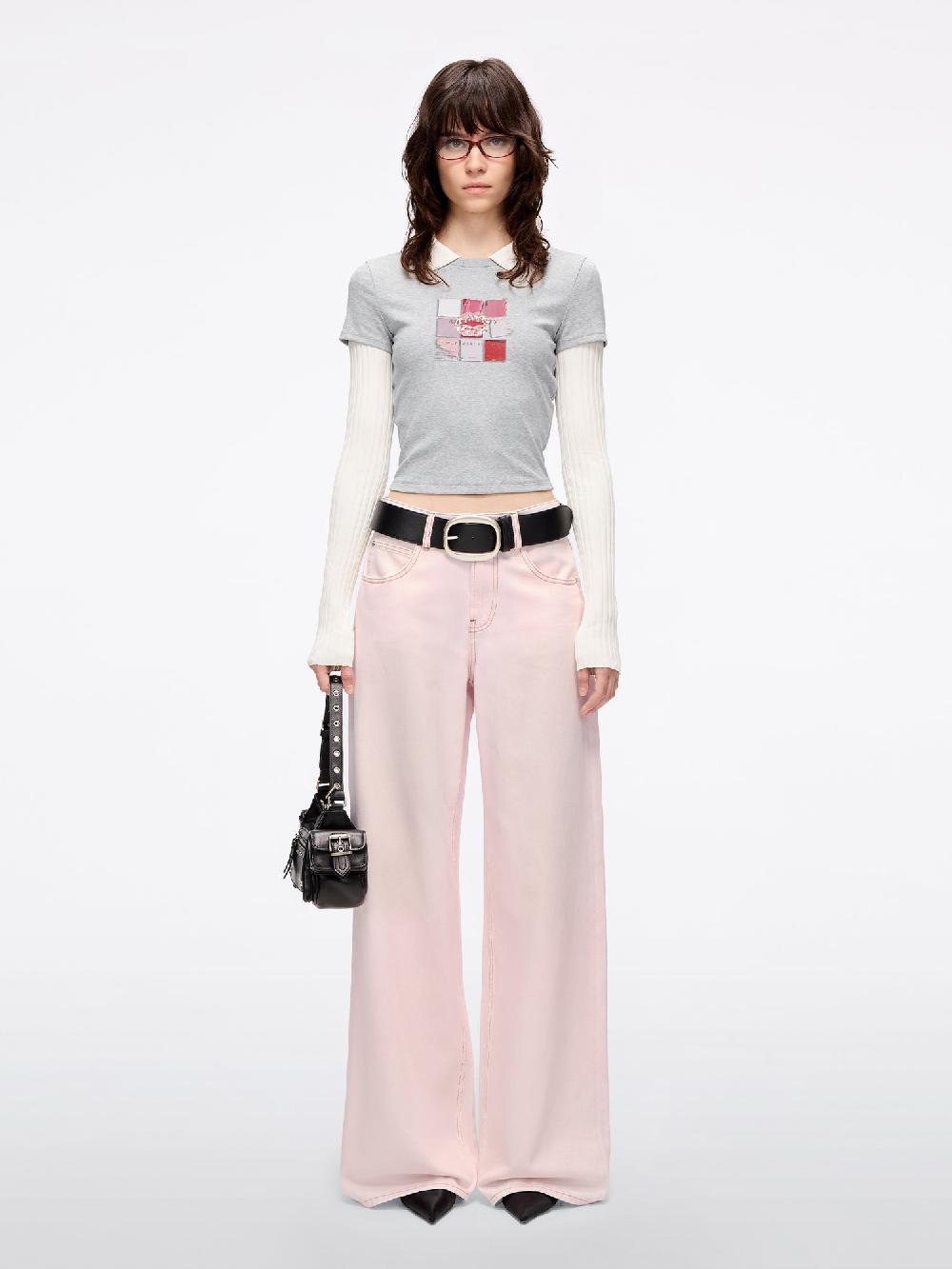 Miss Sixty WIDE-LEG DENIM JEANS BABY PINK