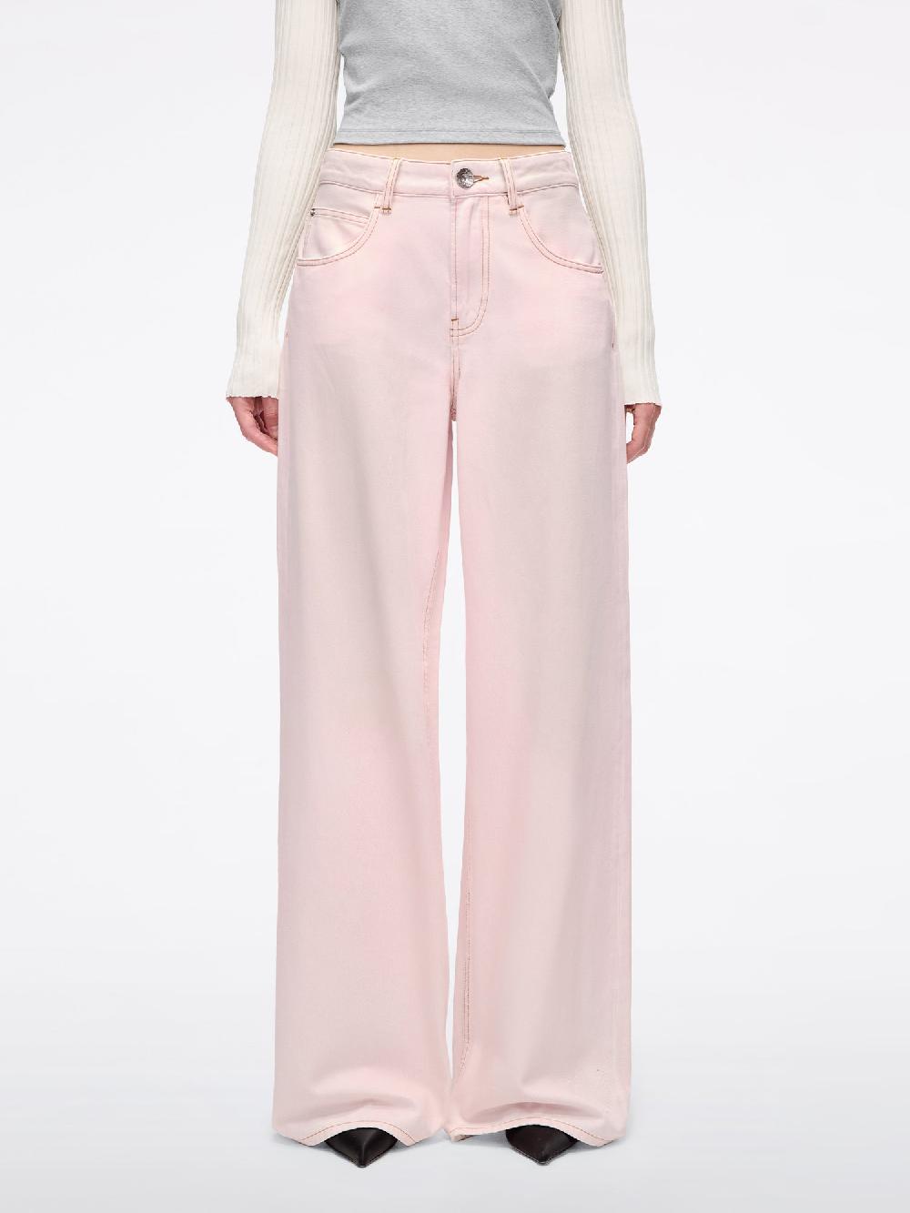 miss sixty WIDE-LEG DENIM JEANS BABY PINK