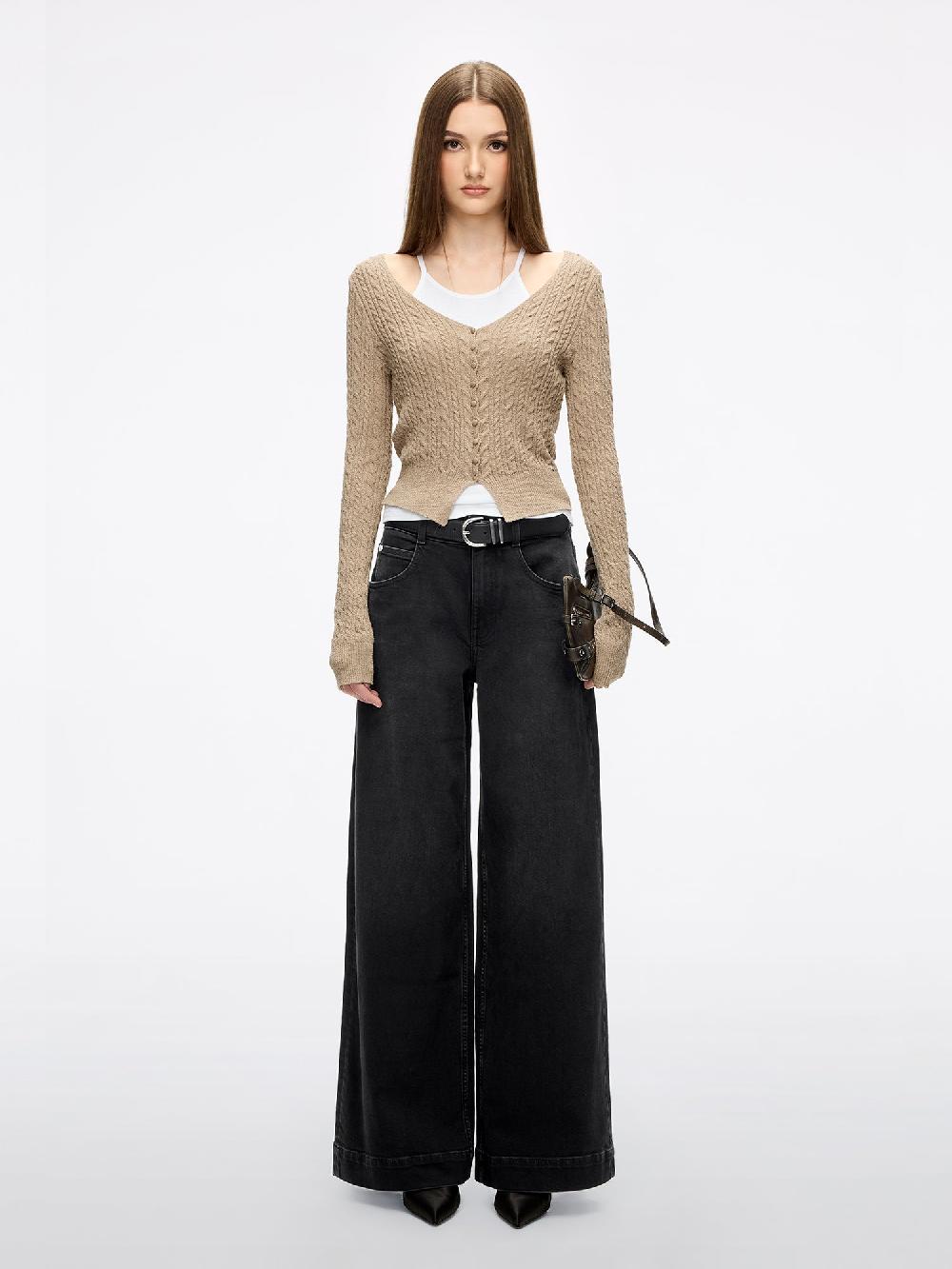 Miss Sixty WIDE-LEG JEANS BLACK FOG