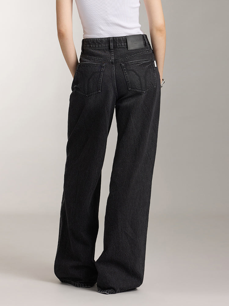 Miss Sixty WIDE LEG JEANS BLACK FOG