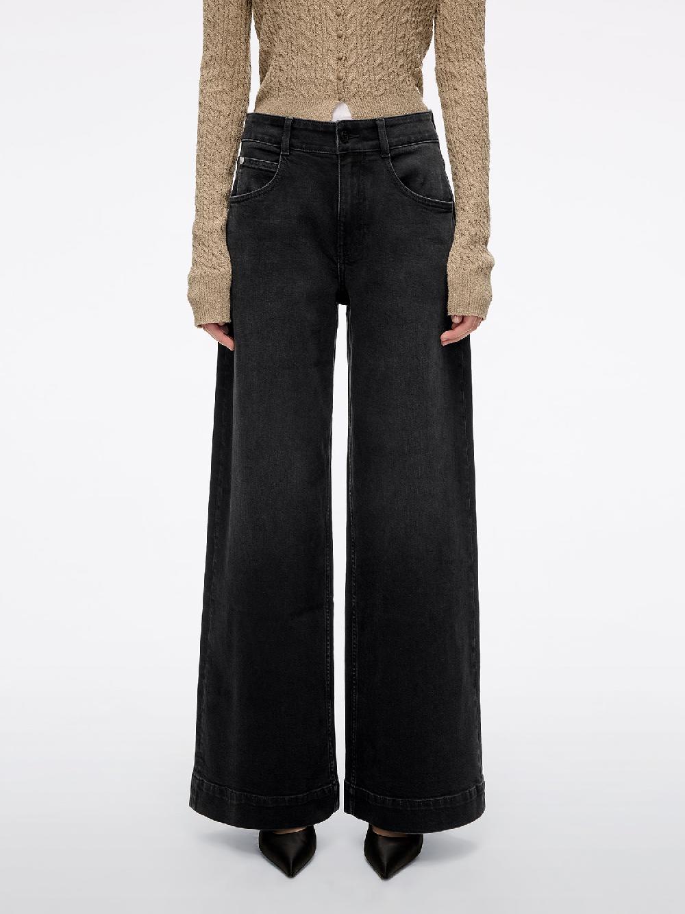 miss sixty WIDE-LEG JEANS BLACK FOG
