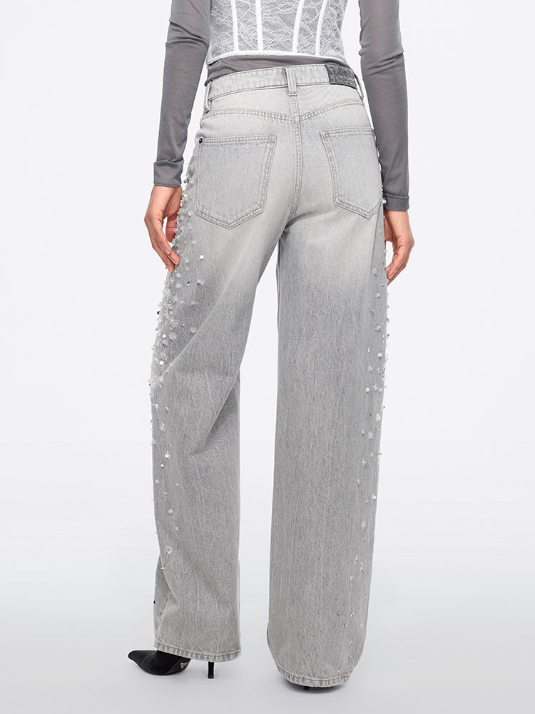 Miss Sixty WIDE-LEG JEANS LIGHT GREY