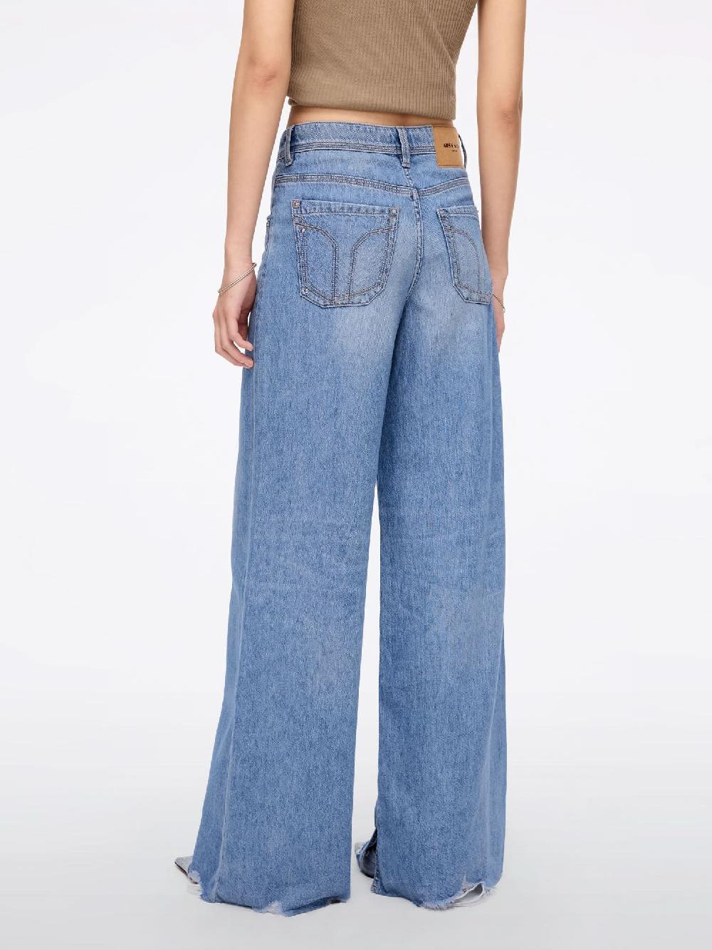 Miss Sixty WIDE-LEG RIPPED JEANS MIDDLE BLUE