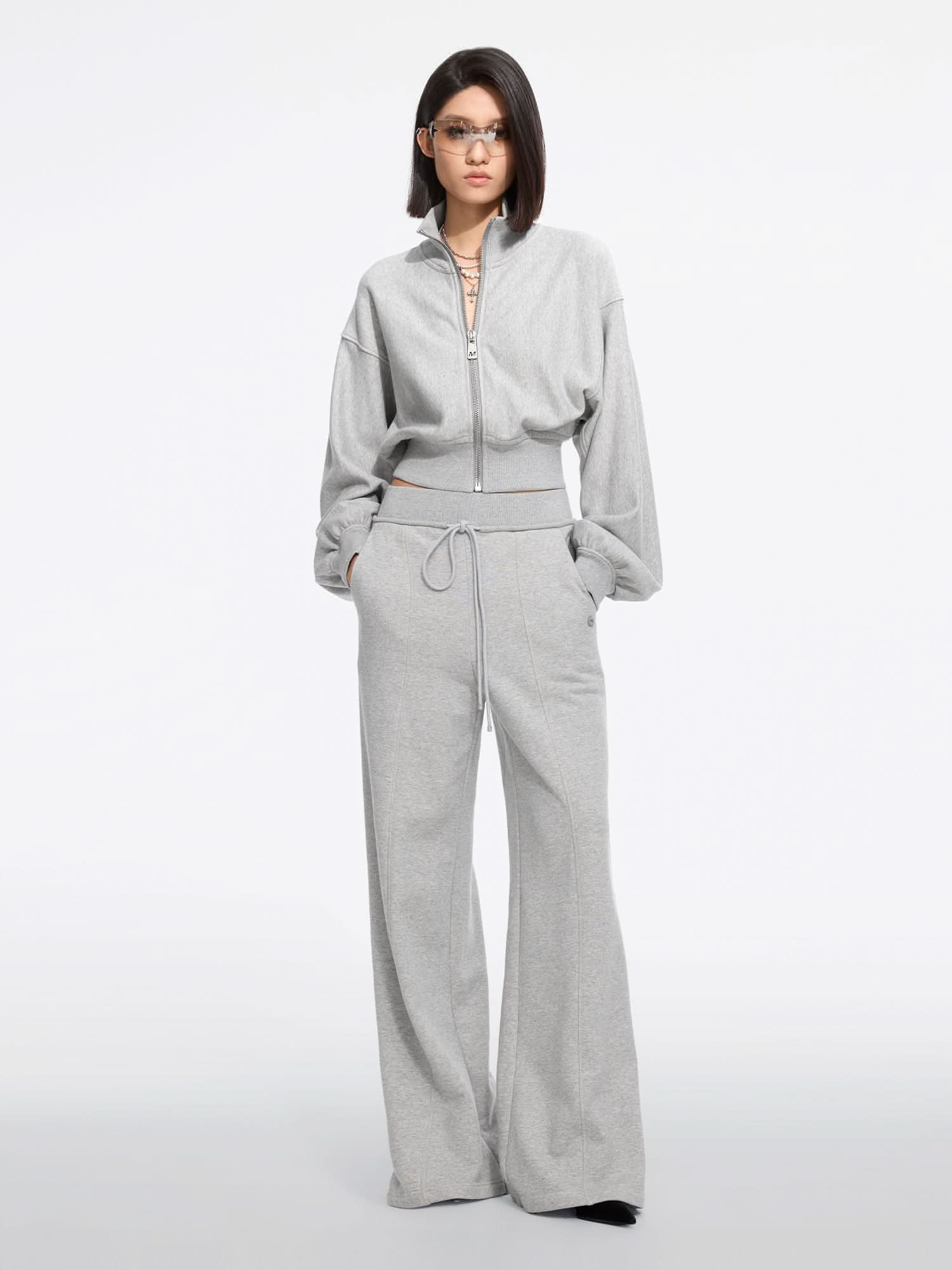 Miss Sixty WIDE-LEG SWEATPANTS HEATHER GREY