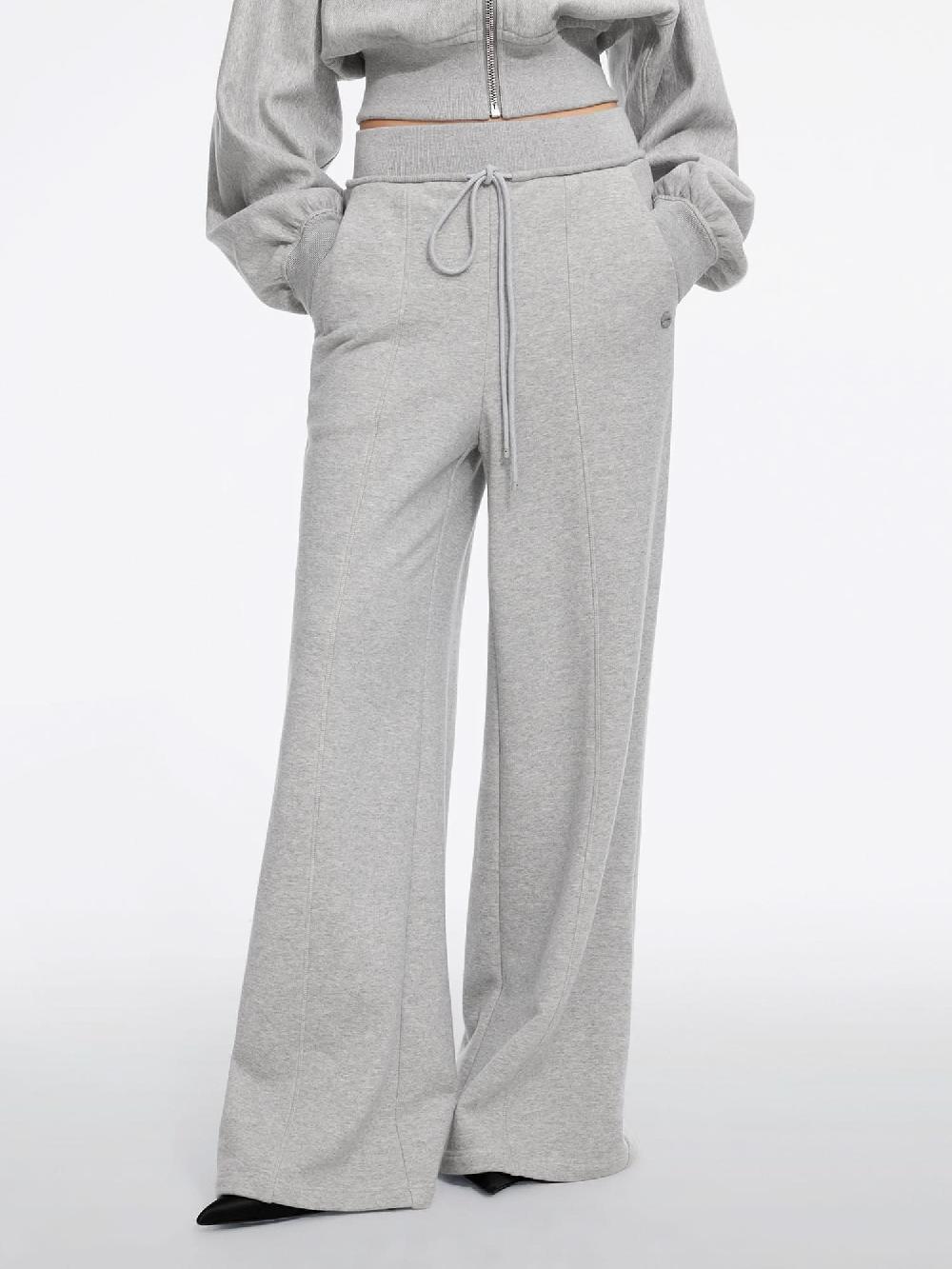 miss sixty WIDE-LEG SWEATPANTS HEATHER GREY