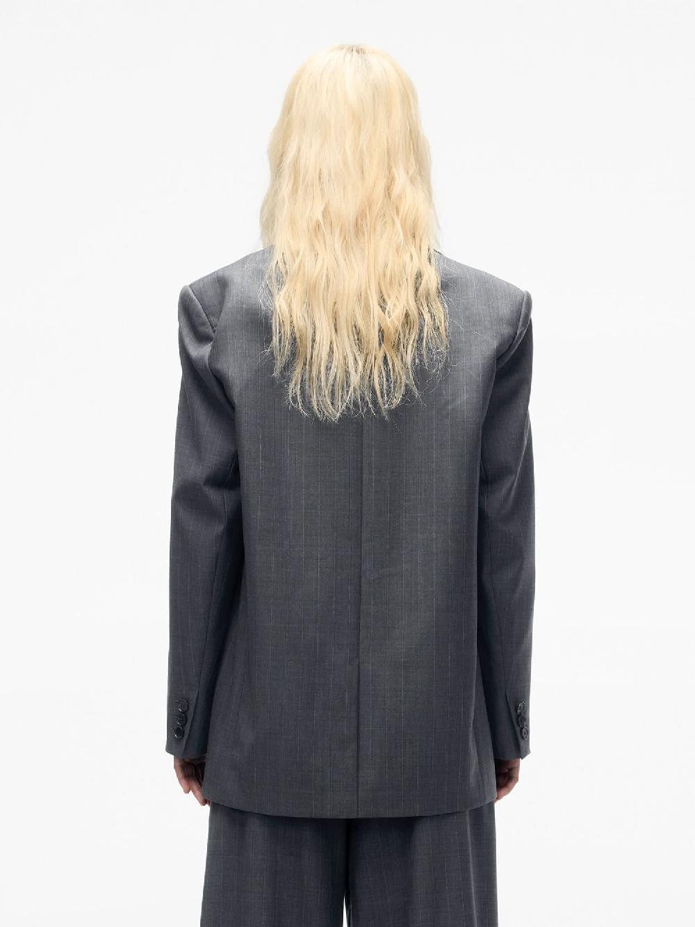 Miss Sixty WOOL BLEND STRIPED BLAZER DARK GREY