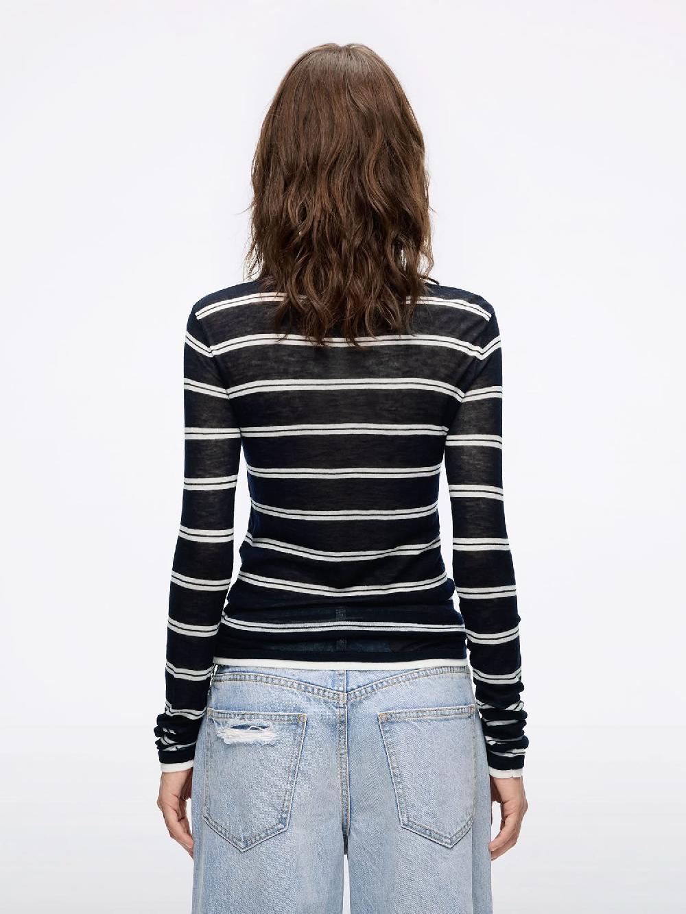Miss Sixty WOOL KNIT TOP DEEP BLUE / WHITE