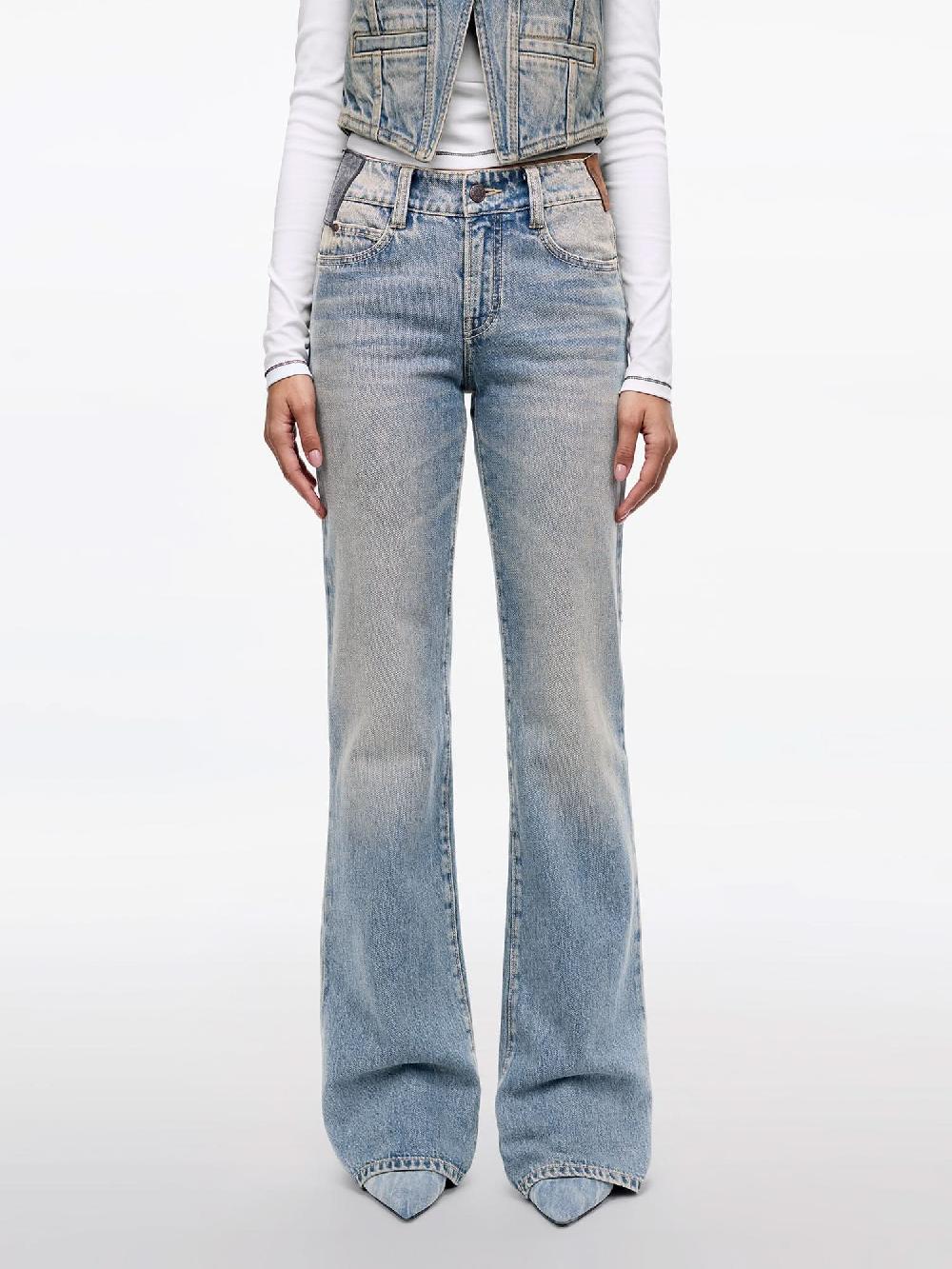 miss sixty MULTI-PATCH LIGHT-BLUE FLARED JEANS LIGHT BLUE