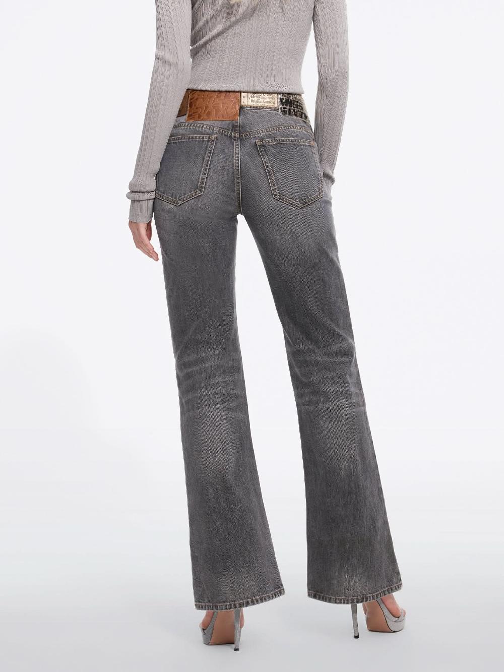 Miss Sixty MULTI-PATCH LOW-RISE FLARED JEANS BLACK FOG